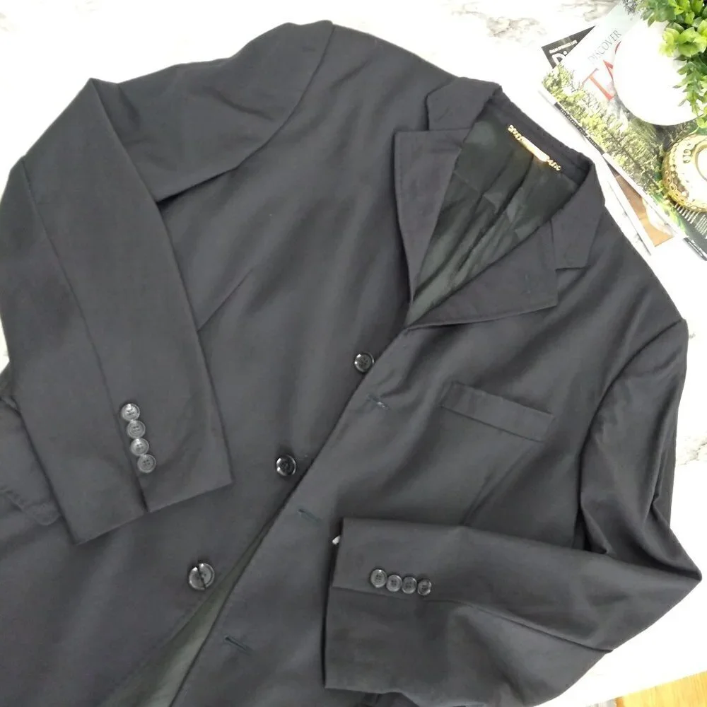 Dolce & Gabbana Men’s 3-Button Black Blazer Corpcore